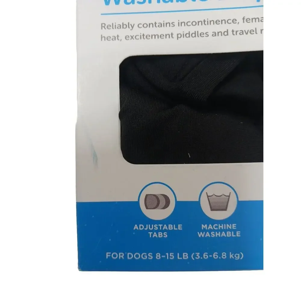 NEW 1 Washable Dog Diaper Small Dog 8-15 lb in‎ heat incontinence Travel BLACK